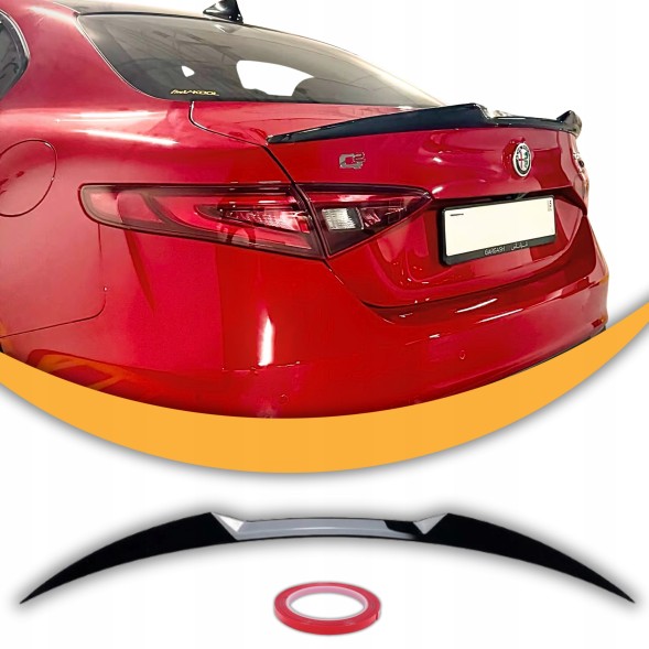 Китай Lotka Alfa Romeo Giulia Sedan Спойлер Alfa Romeo Giulia 2015+ Чорний Блиск Лоток Накладка на Клапан