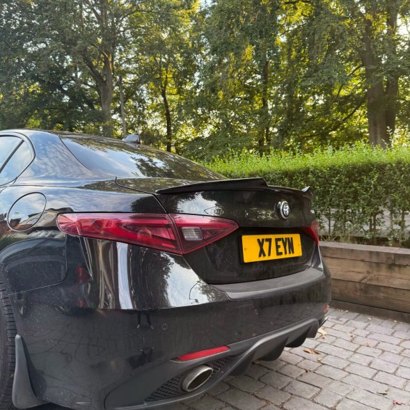Китай Lotka Alfa Romeo Giulia Sedan Спойлер Alfa Romeo Giulia 2015+ Чорний Блиск Лоток Накладка на Клапан