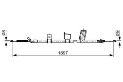 1987482628 BOSCH Трос гальма стоянки