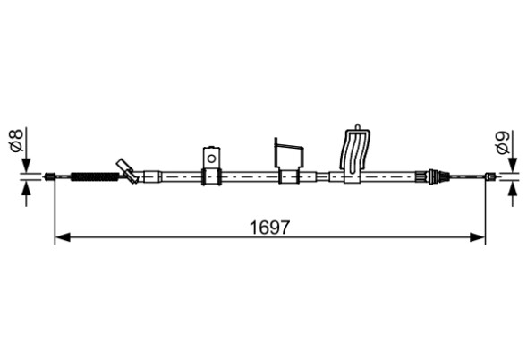 1987482628 BOSCH Трос гальма стоянки