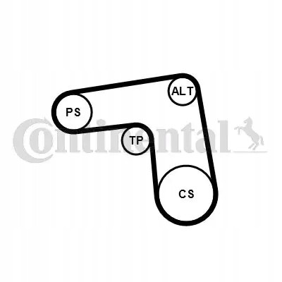 Continental 7PK1076K1 Комплект клинового ременя багаторівковий 7pk1076k1