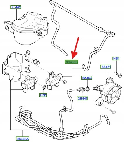 Ford OE ВАКУУМНИЙ ШНУР 2.0Л TDCI MONDEO S-MAX GALAXY 1863178 _ 7G9Q-9S468-BE