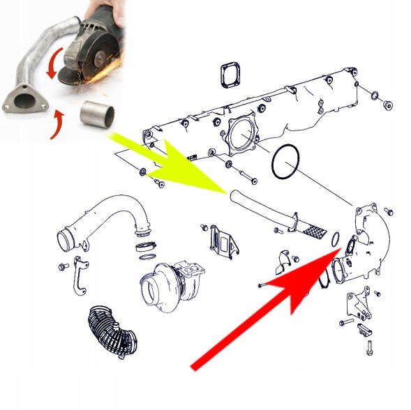 ADITECH AT-EGR-T007 Комплект заглушок EGR для Mercedes Actros / Antos / Arocs OM471 12.8L