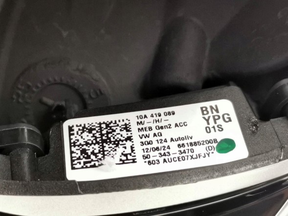 Volkswagen OE 10A419089BN, DWP525510OE МУЛЬТИФУНКЦІОНАЛЬНЕ ШКІРЯНЕ КЕРМО З СЕНСОРНИМ УПРАВЛІННЯМ VW ID.4 ID4 10A419089BN YPG ОРИГІНАЛ