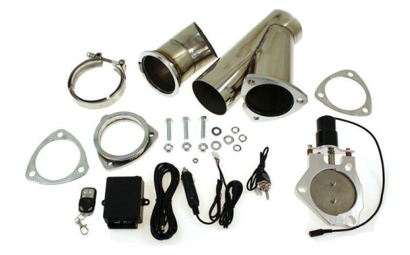Turboworks EP-EP-044 Дросельна заслінка Вихлопу 3.5" 89MM V-Band Пульт дистанційного керування + Перемикач TUNING SPORT