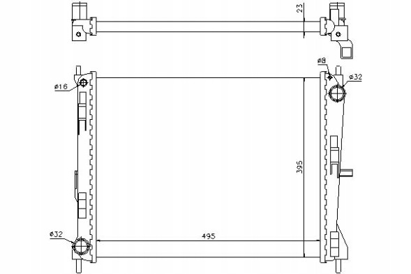 Nissens PRO/637605 NIS Охолоджувач двигуна nissan micra iii renault clio ii + асистент зіткнення #34