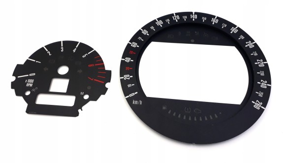 Moman 0089688090404 MINI COOPER S R56 R57 ЧОРНІ ЛІЧИЛЬНІ ЦИФРЕБТАТИ ГОДИННИКИ В ШКАЛІ ЄС для навігації