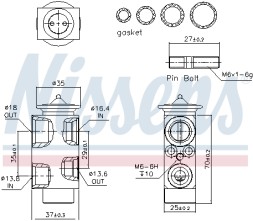 999251 NISSENS Розширювальний клапан кондиціонера РОЗПРОДАЖ