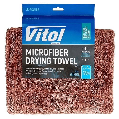 64350 VITOL Рушник мікрофібровий для сушіння Vitol 90 60см VRJ 9060 BR