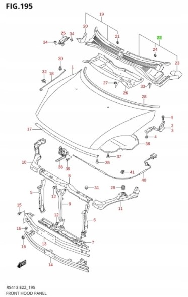 Suzuki OE 72340-62J01-5PK SUZUKI SWIFT MK6 2005-2010 - НАКЛАДКА ПІДШИПНИКА ЛІВА