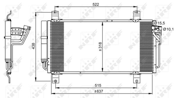 35949 NRF Радіатор кондиціонера