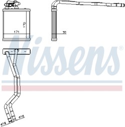 71771 NISSENS Радіатор обігріву салона
