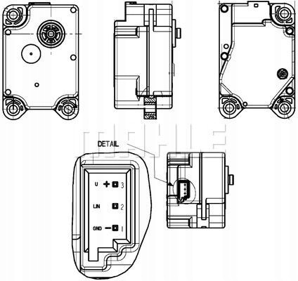 Mahle AA 15 000P Двигун заслінки припливу повітря aa 15 000p mahle