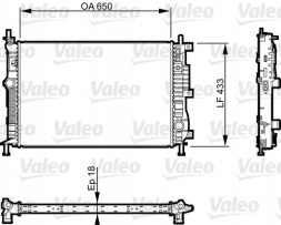 Valeo 735555 Охолоджувач води 735555 valeo citroen