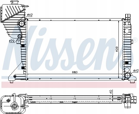Nissens 62519A Радіатор, система охолодження двигуна nissens 62519a