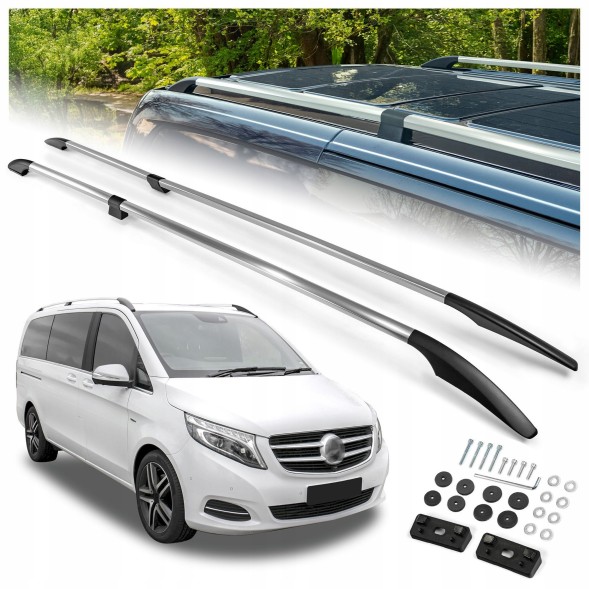 CHROMEMASTER OM-RR-D0011G-002 Пороги даху багажник для MERCEDES V-KLASA W447 2014- SHORT | КОРОТКИЙ