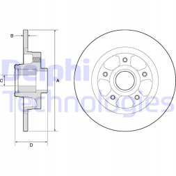 Delphi BG9132RS Delphi bg9132rs гальмівний диск (1шт)