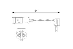 1987474553 BOSCH Датчик зносу колодок