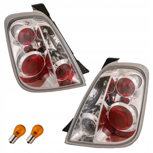 Junyan 3035919E MHM Задні ліхтарі комплект тюнінг Lexus Clear Chrome Fiat 500 500c 312 2007-2015