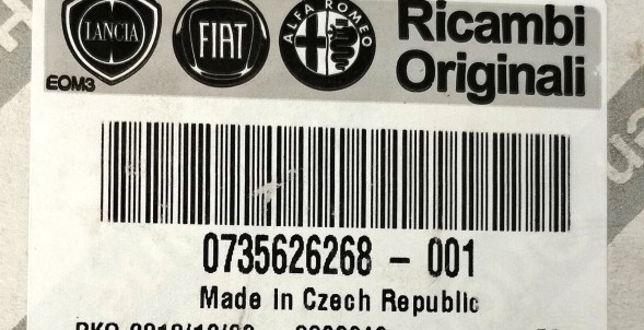 Fiat OE Накладка багажника ручка клапана FIAT 500 07-24 ORY 735626268 SATIN