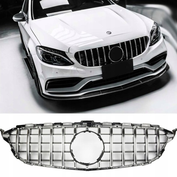Automaniac A205037 Airautopl АТРАПА РЕШІТКИ РАДІАТОРА MERCEDES C-КЛАС W205 S205 PANAMERICANA AMG GT ХРОМ 2014-2018