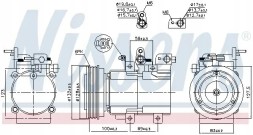 Nissens 89238 Компресор компресора кондиціонера 89238 nissens