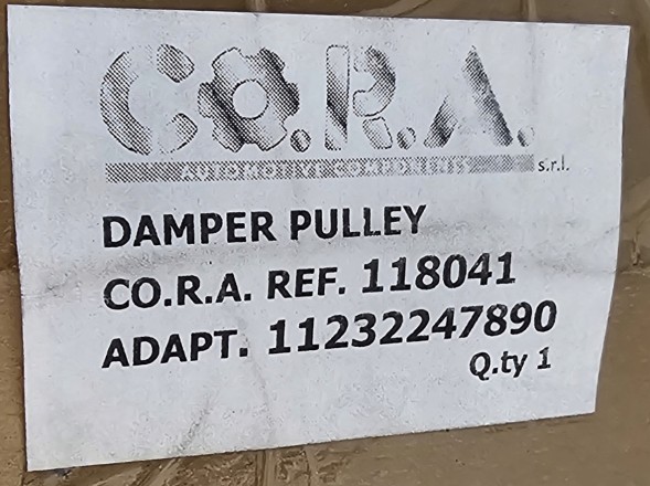 CORA 118041 CORA РЕМІННЕ КОЛЕСО КОЛІНЧАСТОГО ВАЛА ГЛУШНИК ВІБРАЦІЇ BMW E39 E46 E53 - 2247890