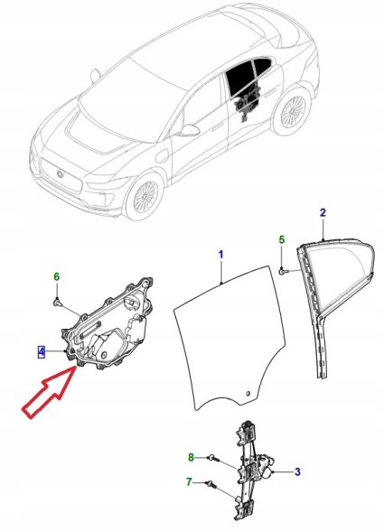 Jaguar OE Захисна накладка панелі задніх лівих дверей Jaguar T4K1019