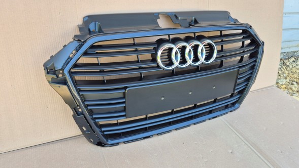 Audi OE GRILL AUDI A3 8V LIFT 2016-2020 BEZ RADARU CIEMNY Решітка радіатора GRILL Audi A3 8V LIFT 16-20 OE 8V3853651AA ОРИГІНАЛ НОВА !