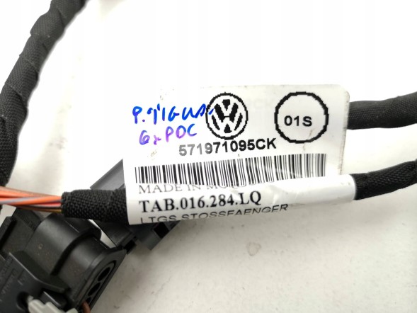 Volkswagen OE 571971095CK, DWP465618OE Джгут проводів переднього бампера VW Tiguan 571971095CK