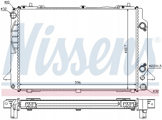 Nissens 60467A Радіатор, система охолодження двигуна nissens 60467a