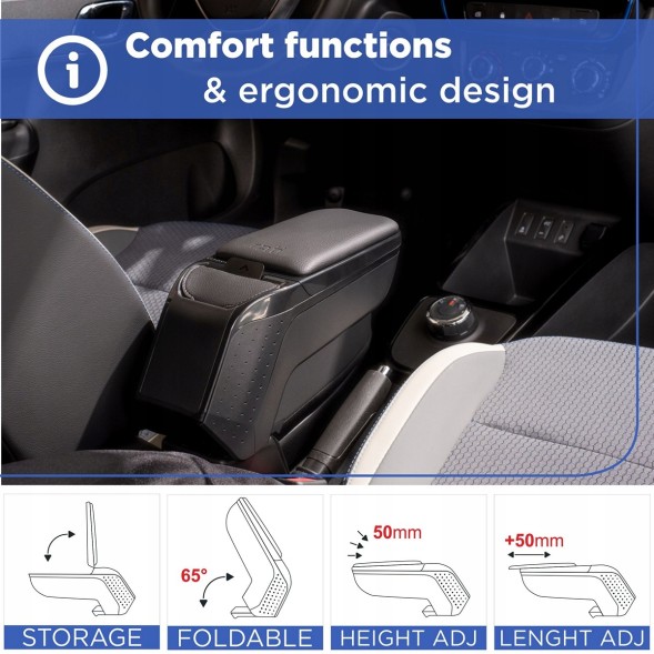Rati C05759A Підлокітник з адаптером для seat mii eletric, 2019- , arm2-black