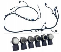 Китай komplet czujników 240700817R 240700817 R przednia lampy halogeny ledy led lampa jazdy dziennej Renault Koleos II 2 Комплект проводки 6x PDC LED галоген передній бампер + чорний
