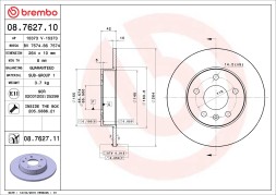 08 7627 11 BREMBO Диск гальмівний