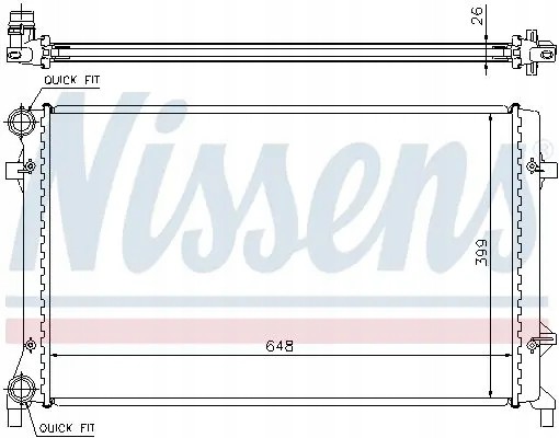 Nissens 65277A Охолоджувач води 65277a nissens audi seat a3 altea