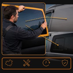 CHROMEMASTER CH-GL-0188-R10 Переднє ліве розкривне бокове скло для OPEL MOVANO B 2011-2021