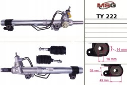 MSG TY222NEW Рульова рейка Toyota Land Cruiser 100 98-07 Lexus LX470 98-07