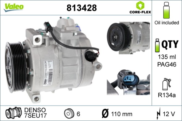 813428 VALEO Компресор кондиціонера