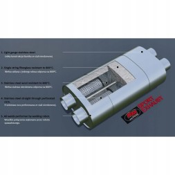 RM Motors E006/63/350 Глушник овальний rm motors e006 2x63мм довжина 35см dual