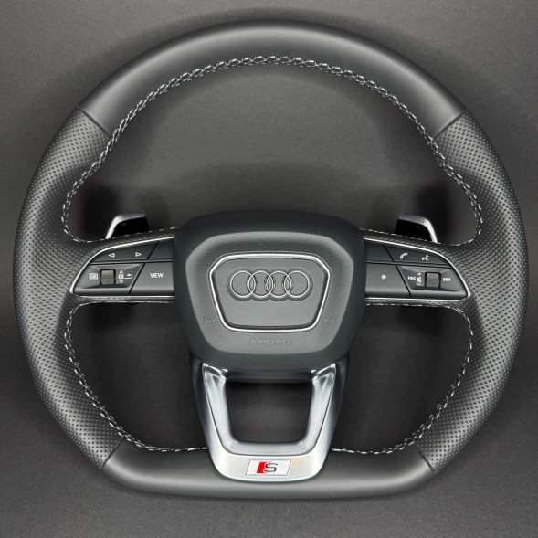 Audi OE 4M0419091T RS Кермо шкіряне для Audi SQ8 Q8 4M8, Q7 SQ7 4M0, сіра нитка, пелюстки RS