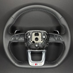 Audi OE 4M0419091T RS Кермо шкіряне для Audi SQ8 Q8 4M8, Q7 SQ7 4M0, сіра нитка, пелюстки RS