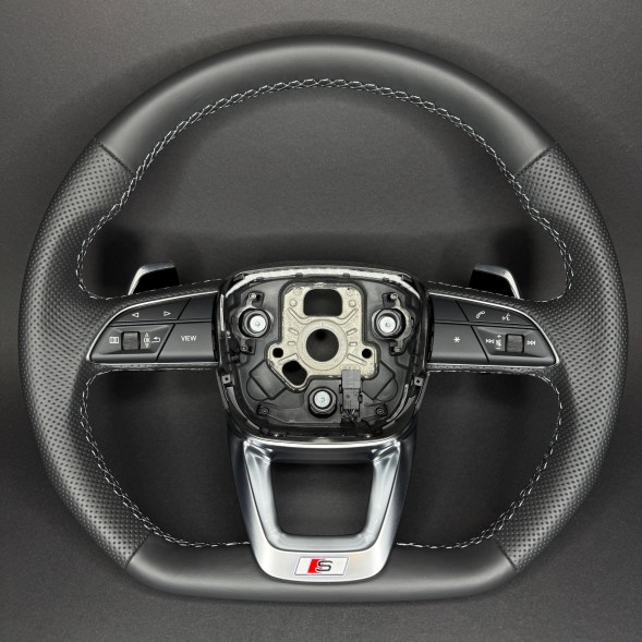 Audi OE 4M0419091T RS Кермо шкіряне для Audi SQ8 Q8 4M8, Q7 SQ7 4M0, сіра нитка, пелюстки RS
