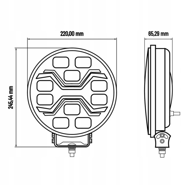 Kamar L3440 Лампа x spider toxic halogen фара дорожня далекобійна світлодіодна strobo+poz.