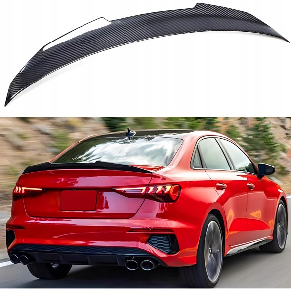 Китай T-127 Карбоновий Спойлер Крило для Audi A3 S3 RS3 Sedan 8YS 2021+ Стиль PSM