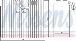 Nissens 92171 Випарник, установка кондиціонера nissens 92171