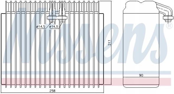 Nissens 92171 Випарник, установка кондиціонера nissens 92171