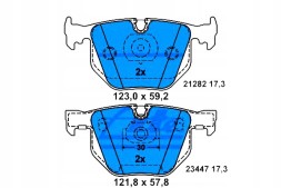 ATE 13.0460-7168.2 ATE/GIFT Гальмівні колодки bmw задні e65 3.0-3.6 01-08 ate