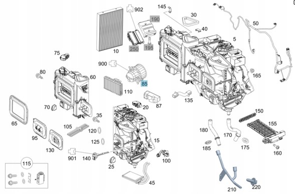 Mercedes-Benz OE 0008304701 ВЕНТИЛЯТОР НАДУВКИ MERCEDES W447 VITO