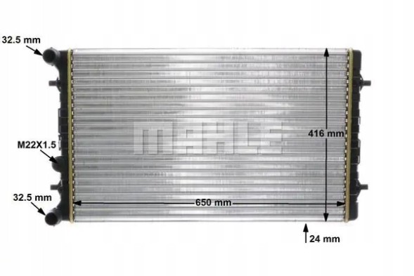 Mahle CR 368 001S Охолоджувач води cr 368 001s mahle audi tt i