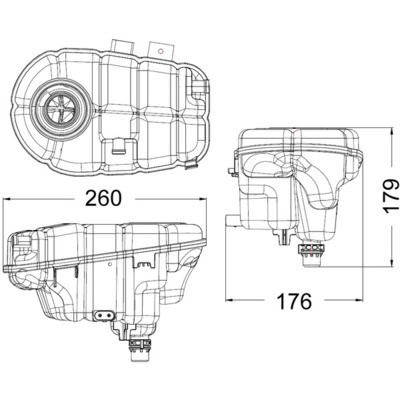 CRT 60 000S MAHLE ORIGINAL Розширювальний бачок